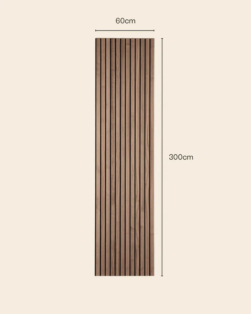 WVH® Australia Acoustic Slat Wood Wall Panels Signature Oiled Acupanel Luxe Walnut Wide Slat Panels