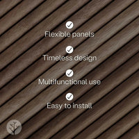 WVH® Australia Flutto™ Walnut Mini-Ridge Flexible Tambour Wood Panels