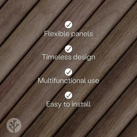 WVH® Australia Flutto™ Walnut Ridge Flexible Tambour Wood Panels