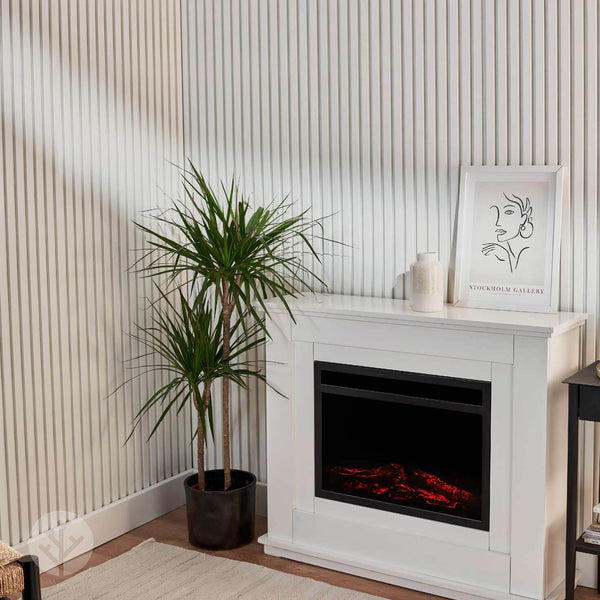 Snow White Acoustic Slat Wall Panels | Snow White Wood Panel