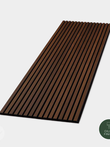 WVH® Acoustic Slat Wood Wall Panels 240cm x 64cm Smoked Oak Acoustic Slat Wood Wall Panels