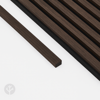 WVH® Australia Acoustic Slat Wood Wall Panels Acupanel - Smoked Oak Wood Wall Panel End Piece Trim