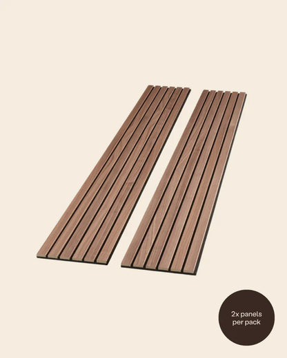 WVH® Australia Acoustic Slat Wood Wall Panels Signature Oiled Acupanel Luxe Walnut Wide Slat Panels