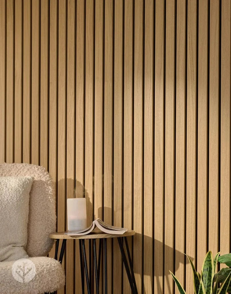 WVH® Australia Acoustic Slat Wood Wall Panels Slatpanel® Luxe American Oak Acoustic Wide Slat Wood Wall Panels
