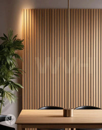 WVH® Australia Acoustic Slat Wood Wall Panels Slatpanel® Luxe American Oak Acoustic Wide Slat Wood Wall Panels