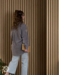 WVH® Australia Acoustic Slat Wood Wall Panels Slatpanel® Luxe American Oak Acoustic Wide Slat Wood Wall Panels