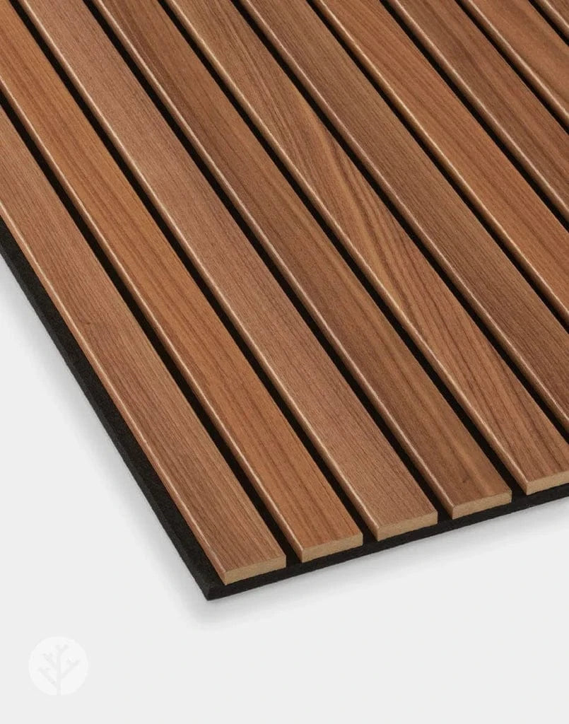 WVH® Australia Acoustic Slat Wood Wall Panels Slatpanel® Luxe American Walnut Acoustic Wide Slat Wood Wall Panels