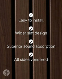 WVH® Australia Acoustic Slat Wood Wall Panels Slatpanel® Luxe American Walnut Acoustic Wide Slat Wood Wall Panels