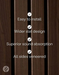WVH® Australia Acoustic Slat Wood Wall Panels Slatpanel® Luxe American Walnut Acoustic Wide Slat Wood Wall Panels