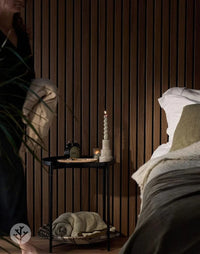 WVH® Australia Acoustic Slat Wood Wall Panels Slatpanel® Luxe American Walnut Acoustic Wide Slat Wood Wall Panels