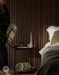 WVH® Australia Acoustic Slat Wood Wall Panels Slatpanel® Luxe American Walnut Acoustic Wide Slat Wood Wall Panels