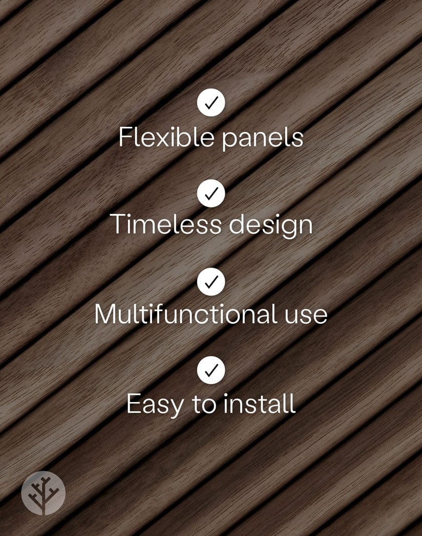 WVH® Australia Flutto Walnut Mini-Ridge Flexible Panels
