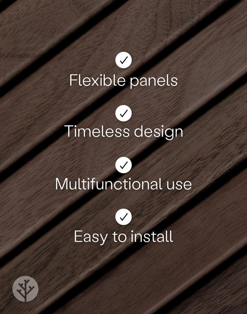 WVH® Australia Flutto Walnut Slat Flexible Panels